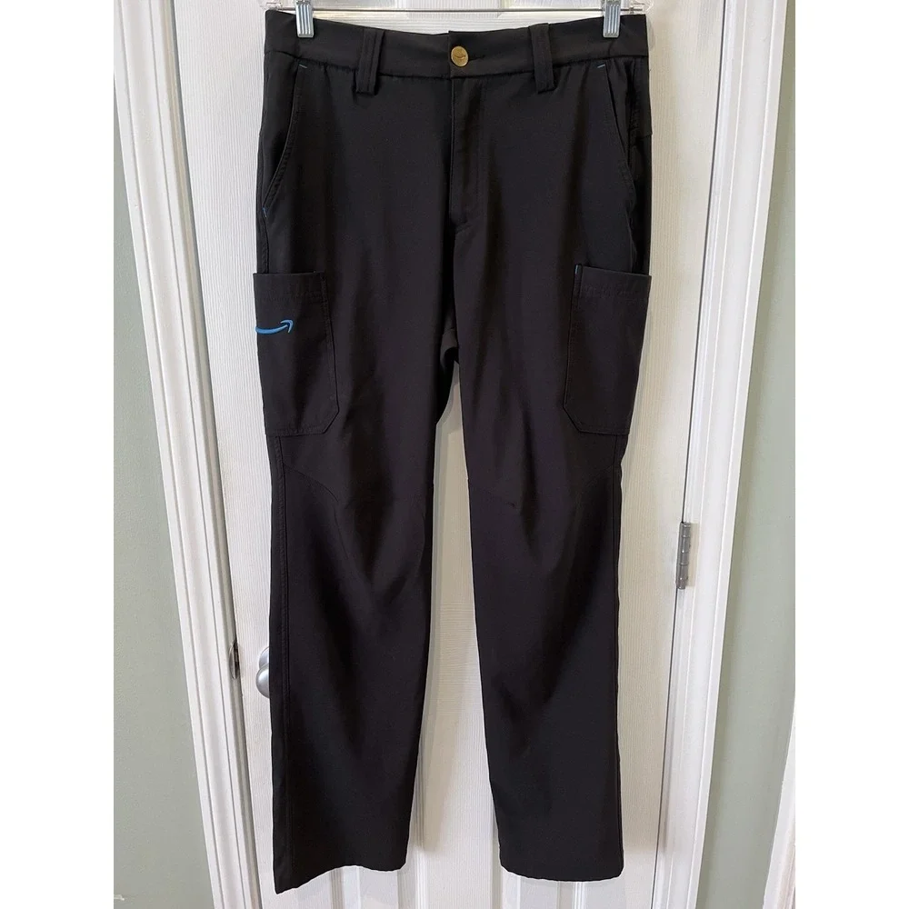 Amazon Pants Mens Medium 32-34 Black Luly Yang Cargo Workwear Uniform 33